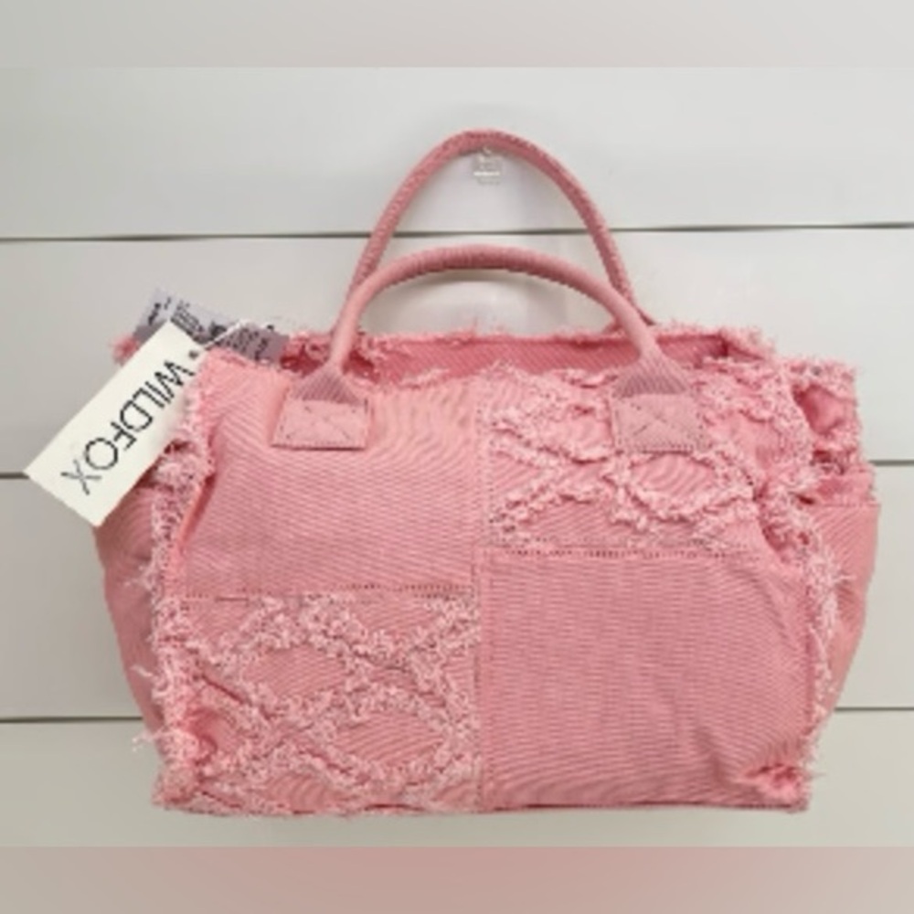 Wildfox Pink Distressed Patchwork Tote Bag- New with Tags. - Picture 5 of 7